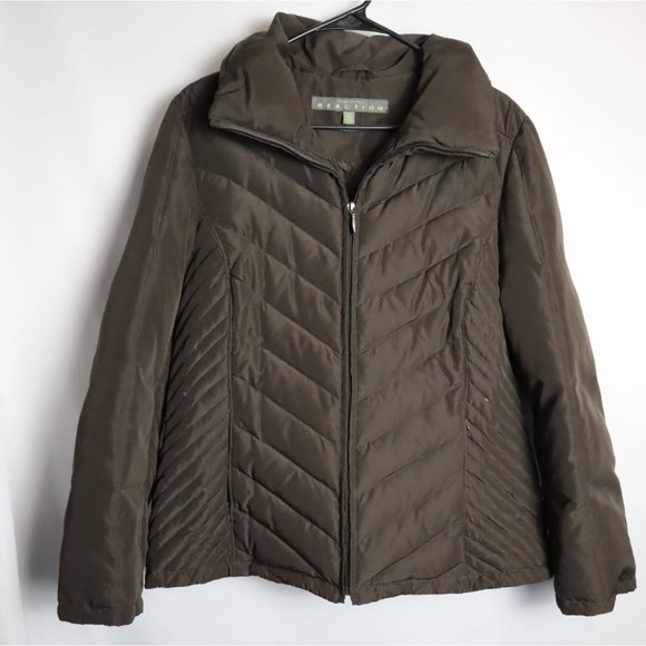 Kenneth Cole SZ L Brown Down & Feather Jacket - Picture 1 of 5
